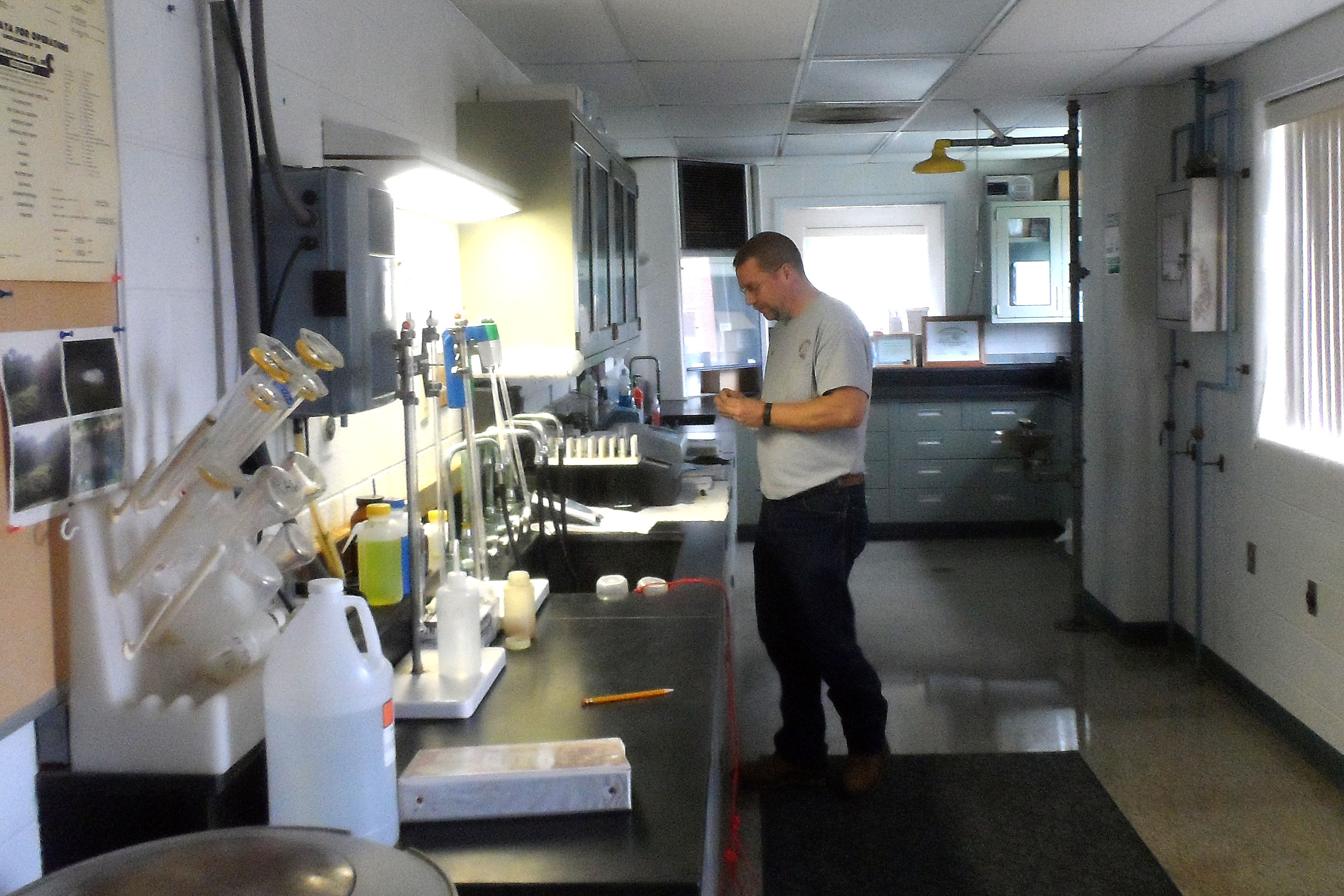 Charlie Gardner in the Lab