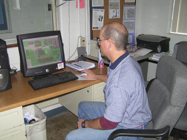 Donnie Davis Checking the SCADA System